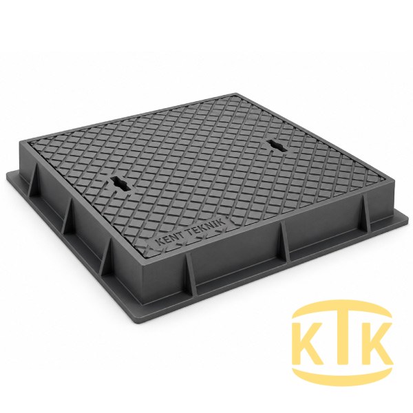 Döküm Yuvarlak Rögar Kapağı Takımı Ø600 mm (DKT.600-D9)