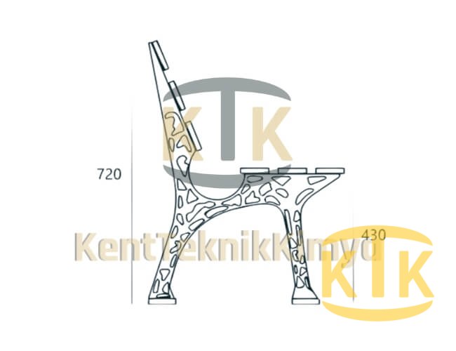 Kompozit Bank Ayağı 750x500 mm (KKT.750-BA)