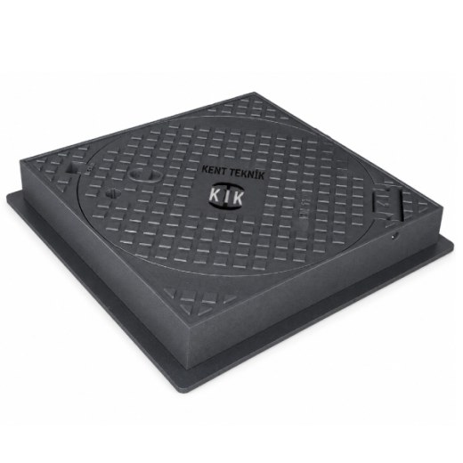 Döküm Yuvarlak Kare Çerçeveli Rögar Kapağı Takımı