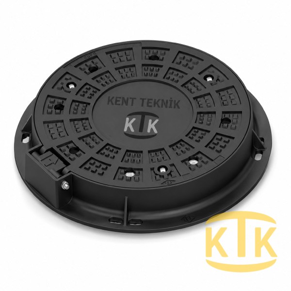 Döküm Rögar Kapağı Takımı Ø600 mm 180° Yuvarlak (DKT.600-D)