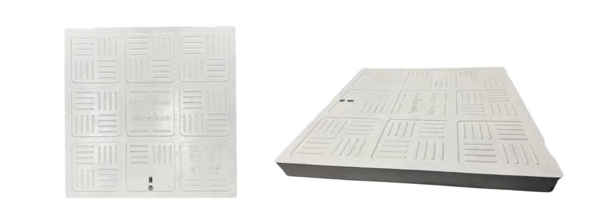 Kompozit Kare Rögar Kapağı Takımı 560x560 mm - Kent Teknik Kimya