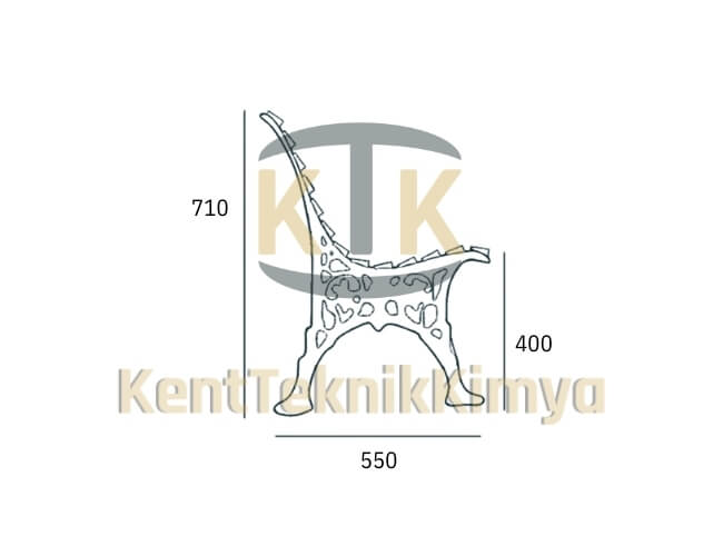 Kompozit Bank Ayağı 710x550 mm - Kent Teknik Kimya