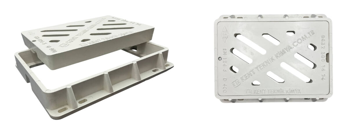 Kompozit Yağmur Suyu Izgara Takımı 400x600 mm - Kent Teknik Kimya