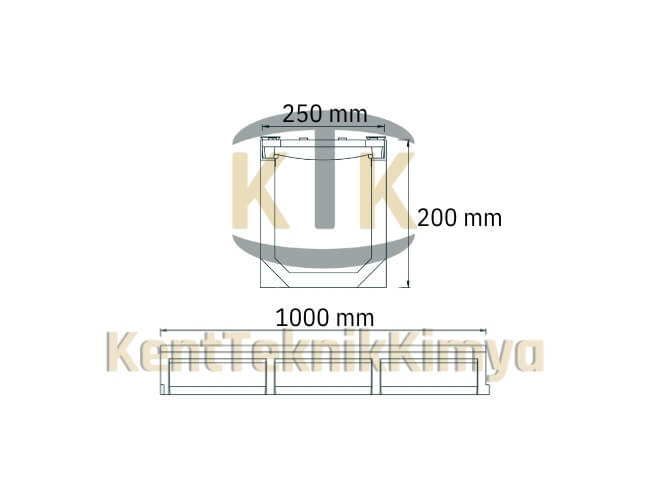 Kompozit Drenaj Kanalı 250x1000x200 mm - Kent Teknik Kimya