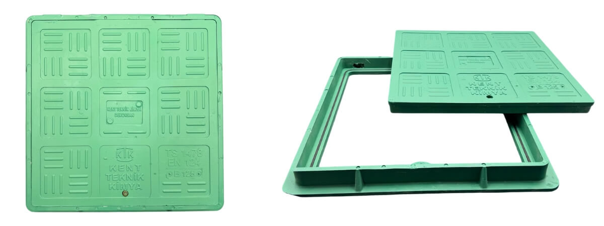 Kompozit Kare Rögar Kapağı Takımı 500x500 mm - Kent Teknik Kimya