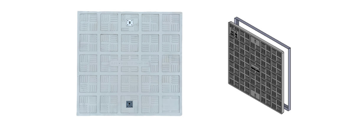 Kompozit Kare Rögar Kapağı Takımı 800x800 mm - Kent Teknik Kimya
